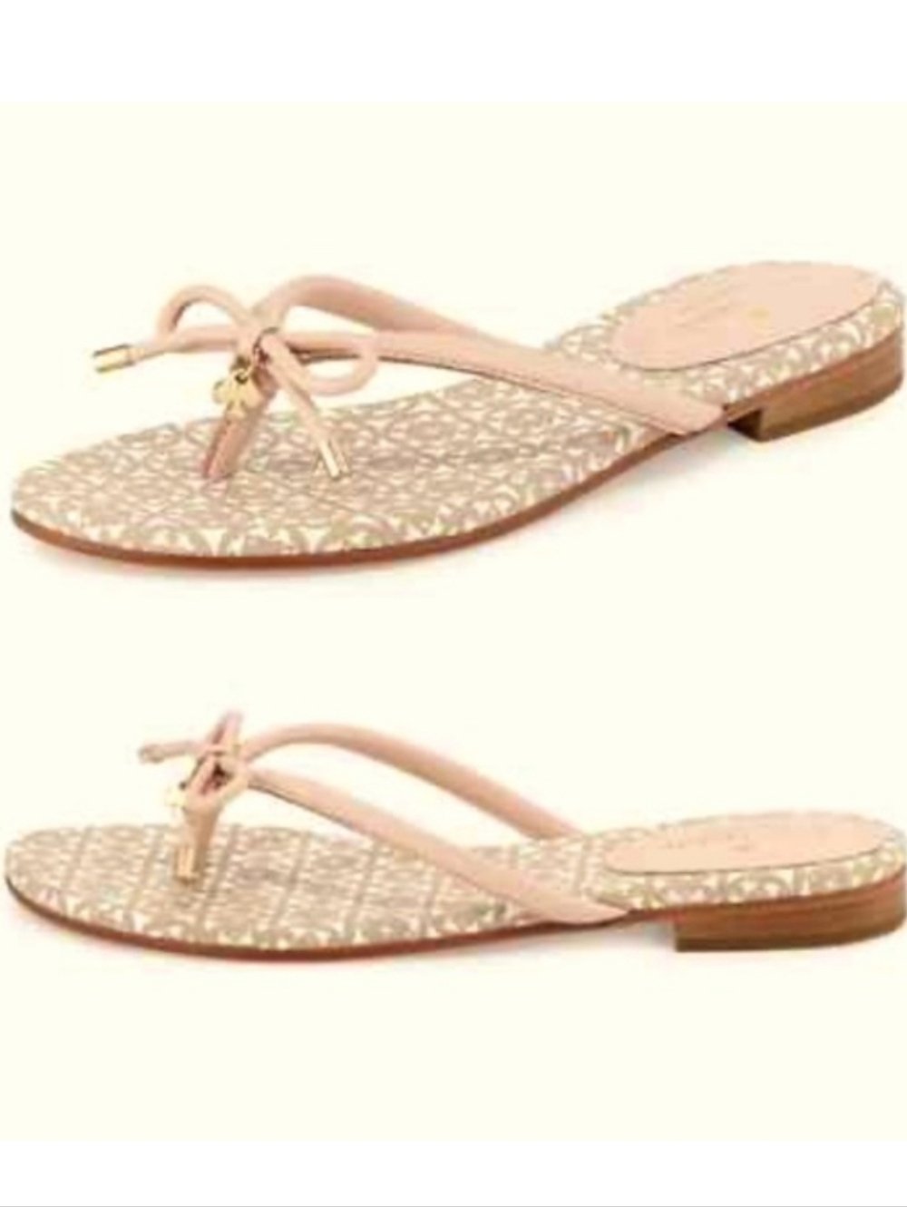 kate spade Blush Mystic Bow Thong Flip  Flop Sandals 8.5